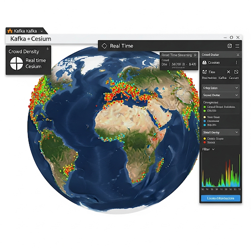 Building a Real-Time Crowd Map with Kafka and Cesium
